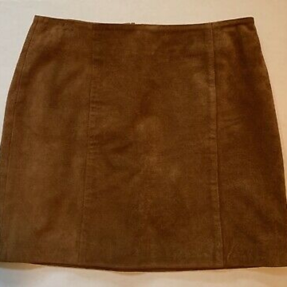 🍭Banana republic 100% Leather mini skirt size 10 - Picture 2 of 12